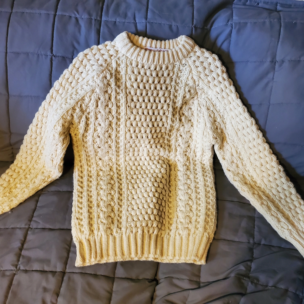 Cream Cable Knit Sweater